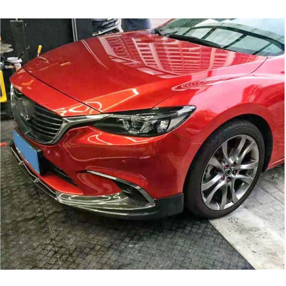 Lip V1 front bumper cover (2017-2019, Carbon) for Mazda 6 2012-2024 - image 3