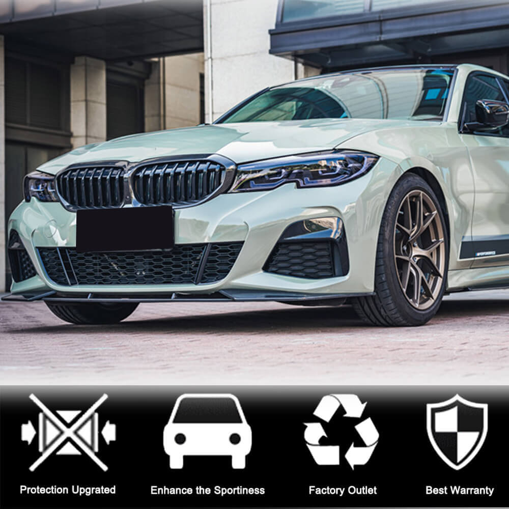 Front Bumper Lip SC-Style for M-Sport 2018-2022 Carbon for BMW 3 Series G20/G21 2018- - image 3