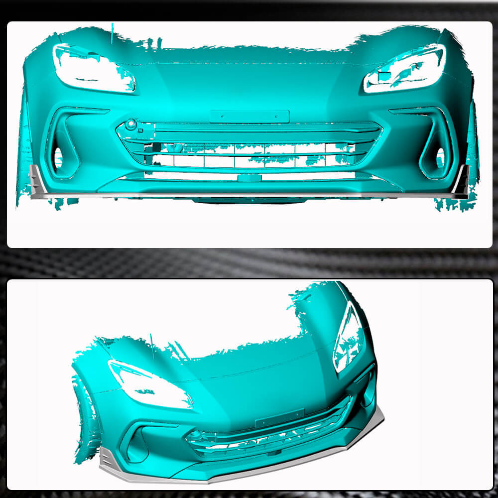 Lip V1 front bumper cover (2021-2023, Carbon) for Subaru BRZ 2021- - image 3