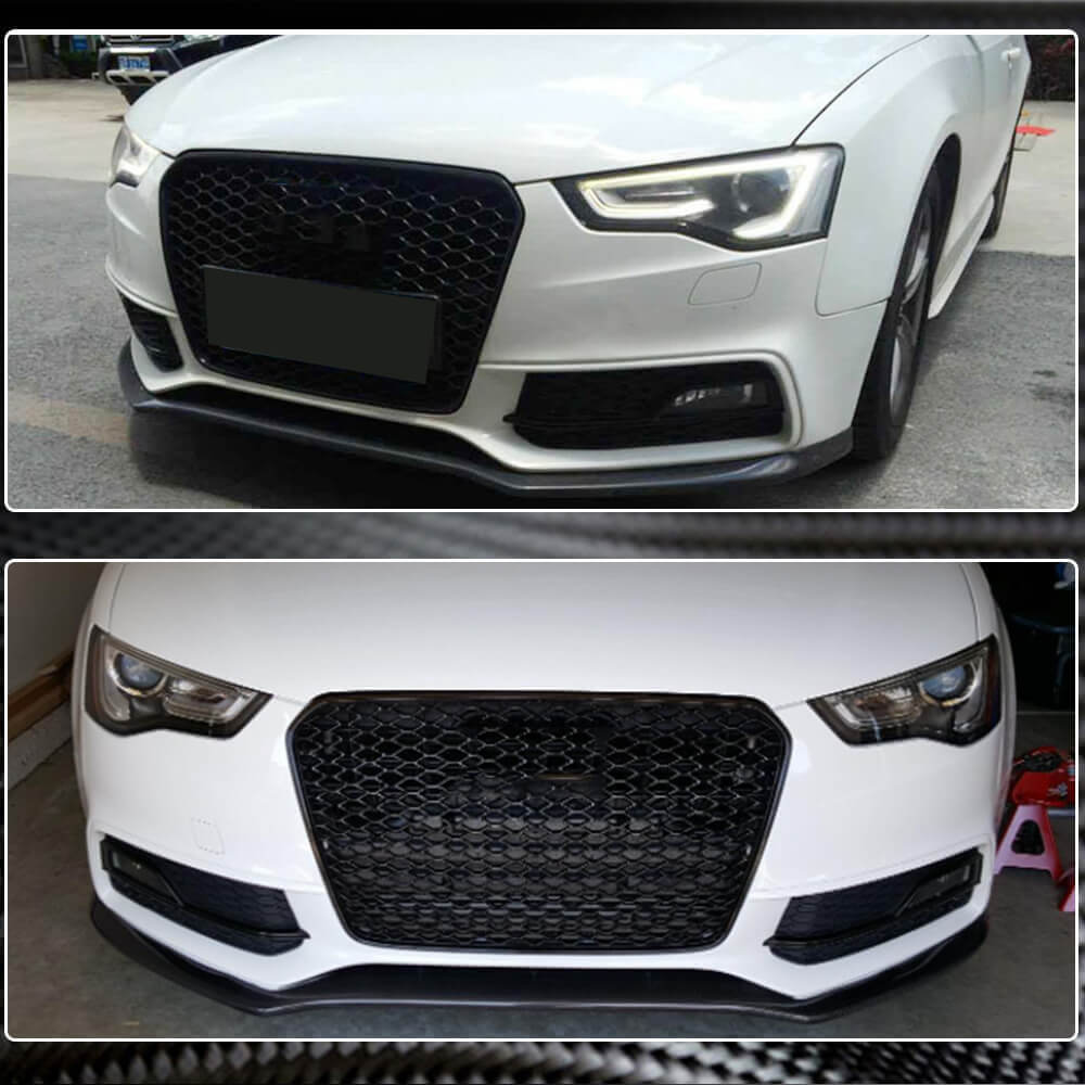 Front Bumper Lip V1 for S-Line 2012-2015, Carbon for Audi A5 2007-2015 - image 3