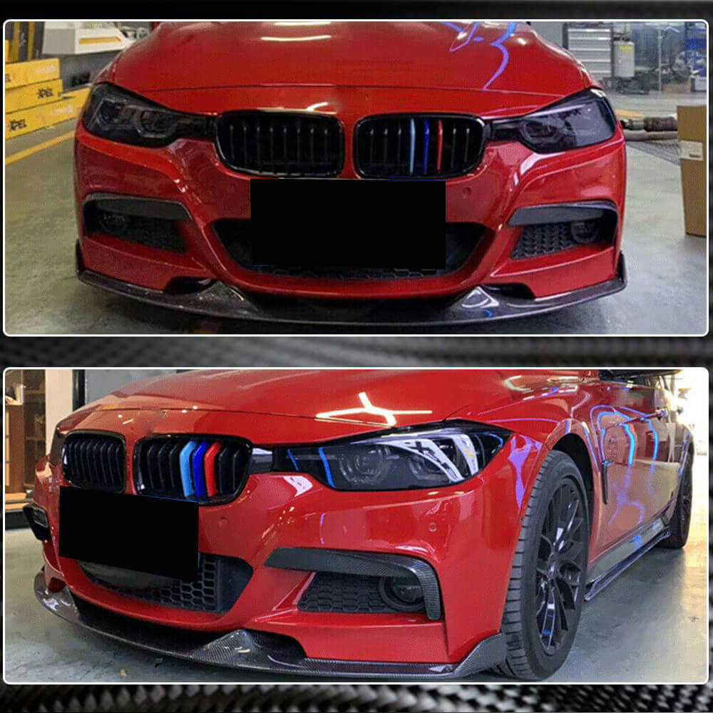 Front Bumper Lip Carbon Fiber V1 (M-Sport) for BMW 3 series F-30/31/34 2012-2019 - image 3