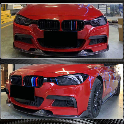 Front Bumper Lip Carbon Fiber V1 (M-Sport) for BMW 3 series F-30/31/34 2012-2019 - image 3