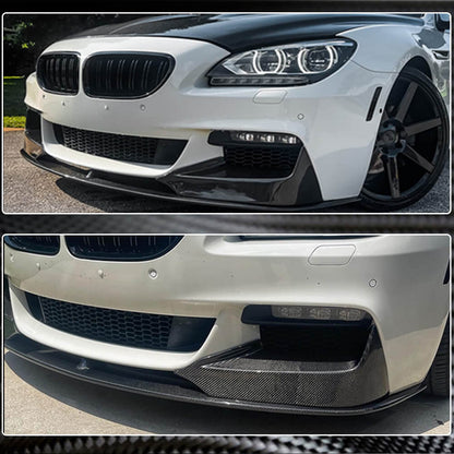 Front Bumper Lip V1 (for M-Sport, Carbon) for BMW 6 Series F12/F13/F06 2011-2018 - image 3