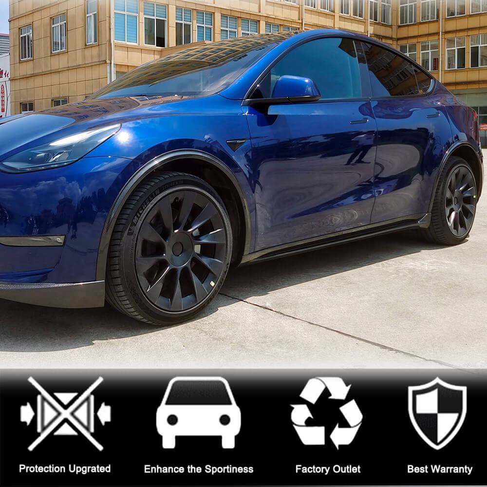 Door Sill Covers V2 (2020-2025, Carbon) for Tesla Model Y 2020- - image 3