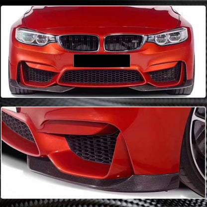 Front Bumper Splitters Carbon Fiber V2 (for F82/F83) for BMW 4 series F-32 2012-2020 - image 3