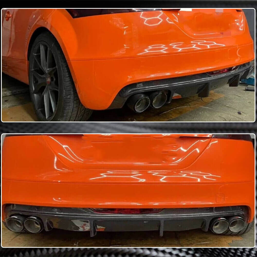 Rear bumper diffuser (Carbon) for Audi TT 2006-2014 - image 3