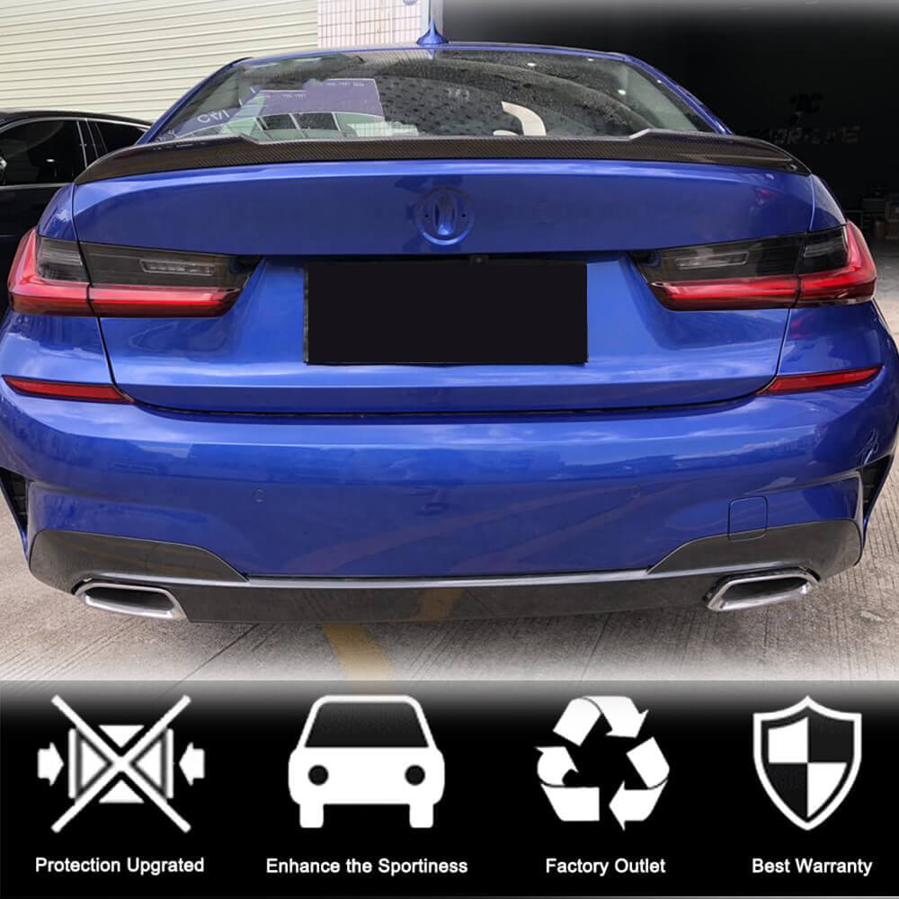 Rear Trunk Spoiler Carbon Fiber V19 (SD) for BMW 3 series G20/21 2018- - image 3