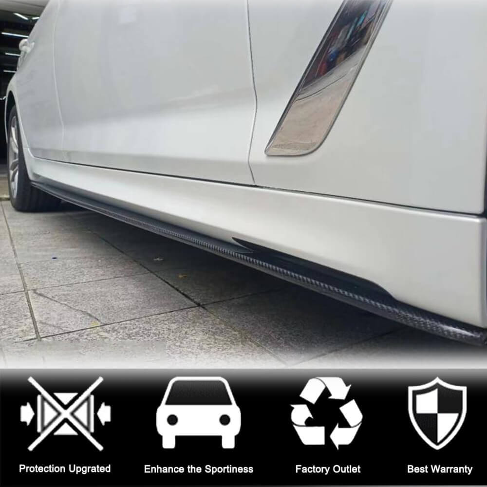 Side Skirt Covers (for F10 M-Sport/M5, Carbon) for BMW 5 Series F-10/11/07 2010-2016 - image 3