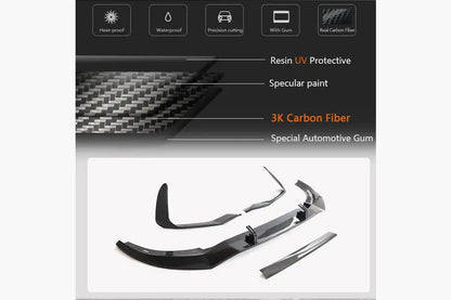 Front bumper lip (2021+, Carbon) for Audi Q8 2018- - image 3