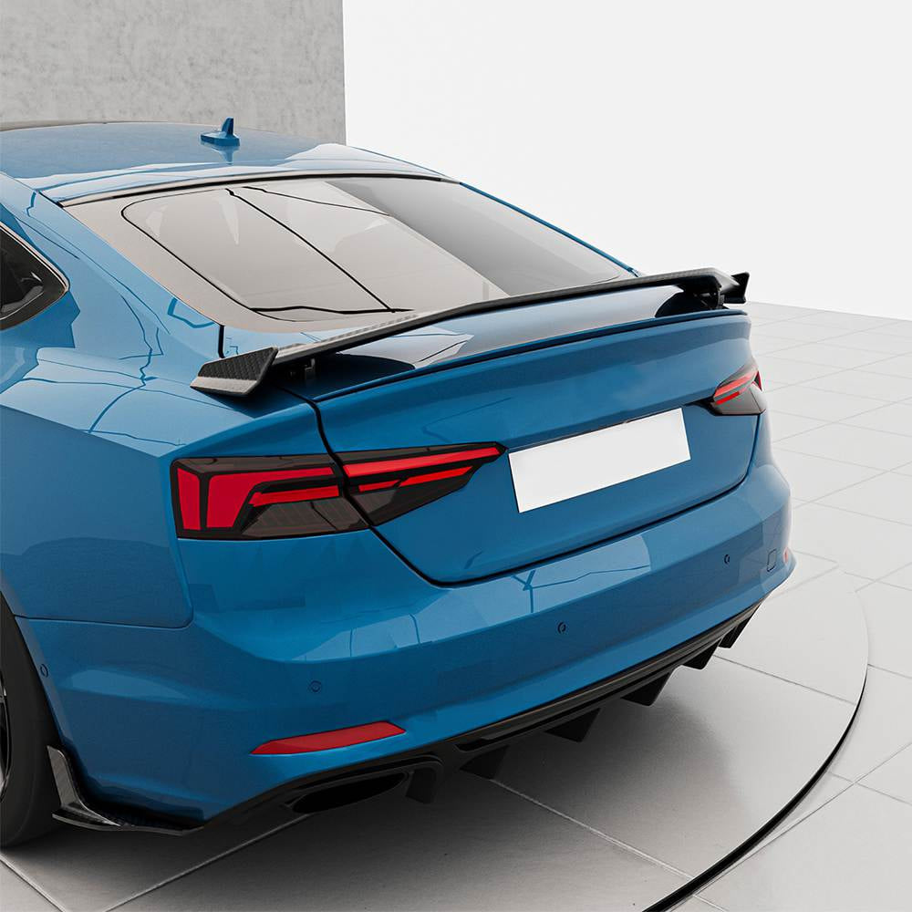 Rear bumper diffuser V3 (for S-Line 2016-2020, Carbon) for Audi A5 2016-2025 - image 3