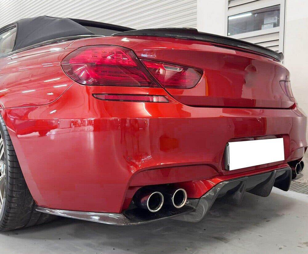 Rear Bumper Diffuser 3Pcs/set Carbon Fiber V1 (for M6) for BMW 6 F12/F13/F06 2011-2015 - image 3