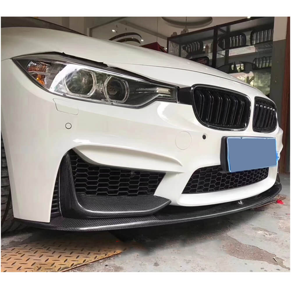 Front Bumper Lip Carbon Fiber V2 (for F82/F83) for BMW 4 series F-32 2012-2020 - image 3