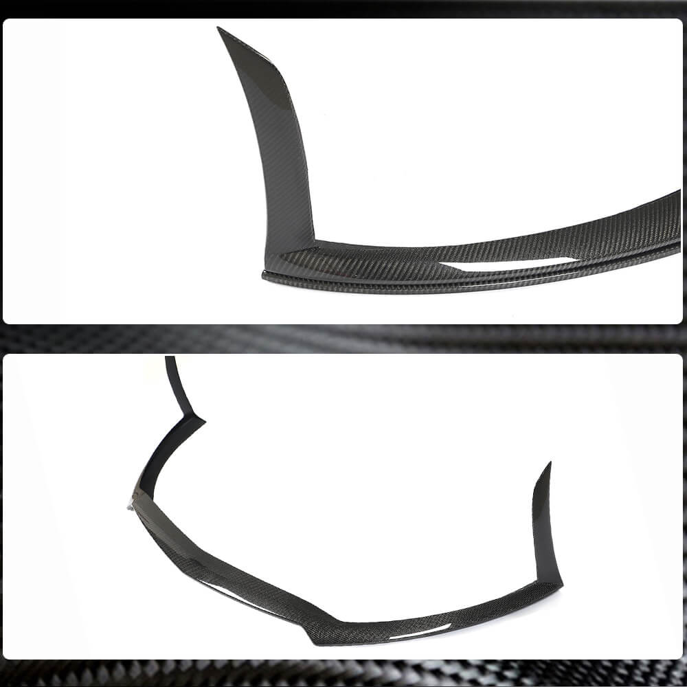 Front Bumper Lip Spoiler (for AMG-Line / CLA35 AMG SD 2019-2022, Carbon) for Mercedes CLA C118 2019- - image 3