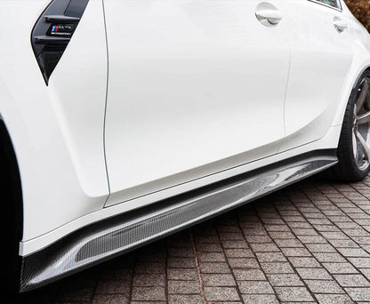 Side Skirt Extensions V5 (for G80, Carbon) for BMW 3 Series G20/G21 2018- - image 3