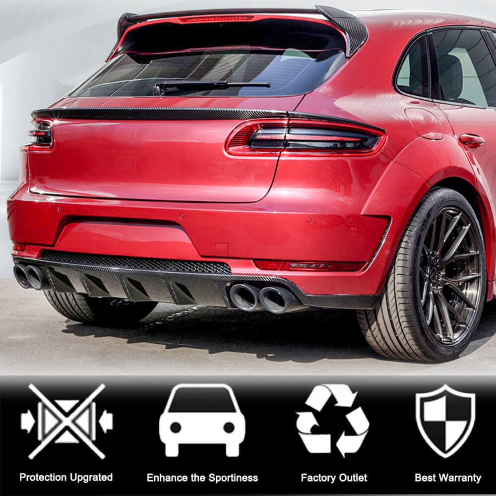 Lower spoiler (2014-2018, Carbon) for Porsche Macan 2014-2024 - image 3