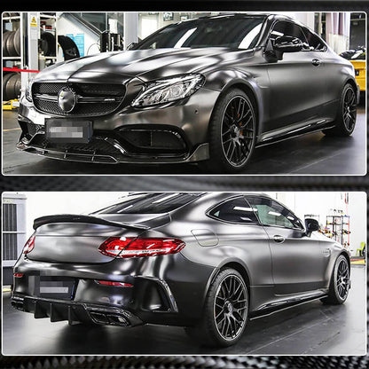 Side Skirts V2 (for C43/C63 AMG 2015-2019, Carbon) for Mercedes C-сlass W205 2014-2021 - image 3