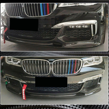 Front Bumper Lip V1 for M-Sport 2016-2019 Carbon for BMW 7 Series G11/G12 2015-2022 - image 3