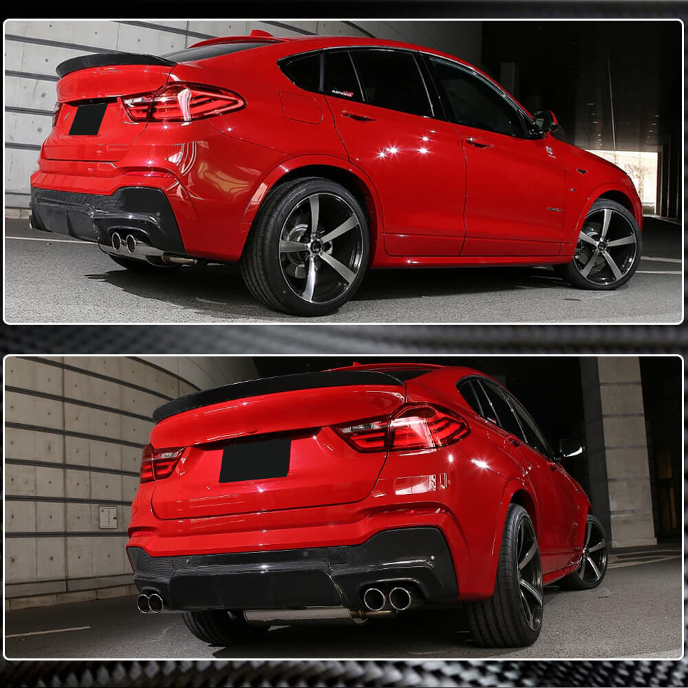 Rear Bumper Diffuser Carbon Fiber (M-Sport) for BMW X4 F-26 2014-2018 - image 3