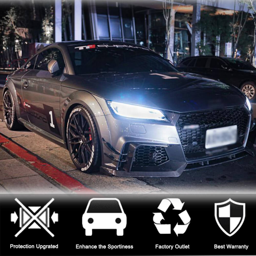 Side Skirts for Front Bumper (for RS, 2016-2019, Carbon) for Audi ТТ 2014-2023 - image 3