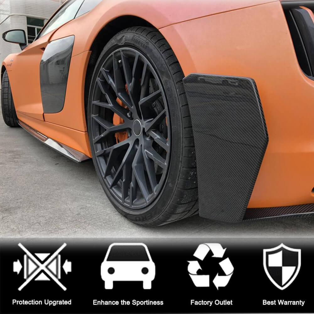 Rear Bumper Splitters Carbon Fiber V1 for Audi R8 2015- - image 3