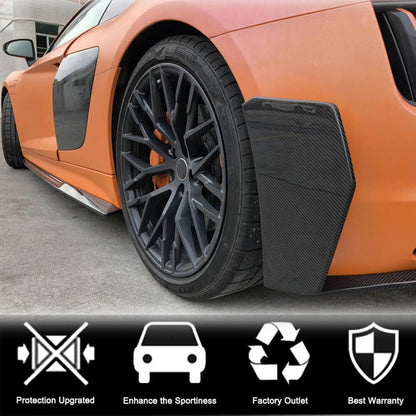 Rear Bumper Splitters Carbon Fiber V1 for Audi R8 2015- - image 3
