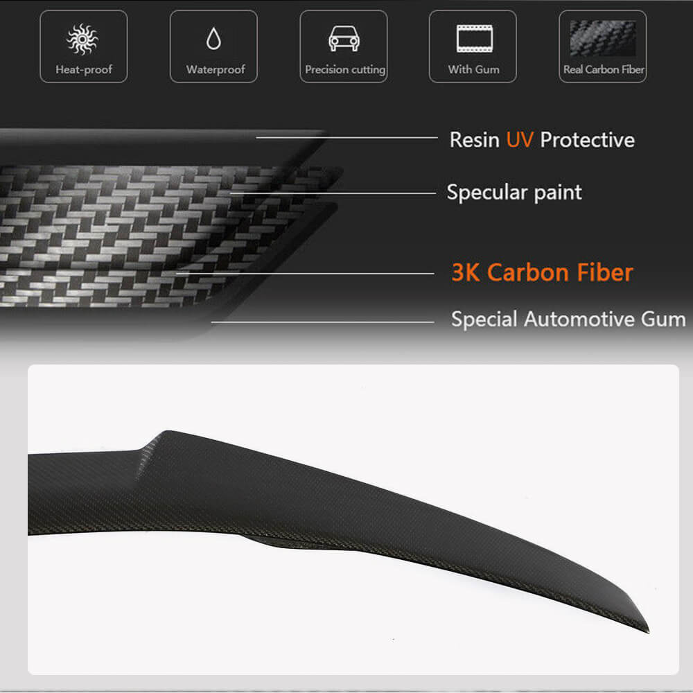 Rear Trunk Spoiler Carbon Fiber V4 (for F82) for BMW 4 series F-32 2012-2020 - image 3