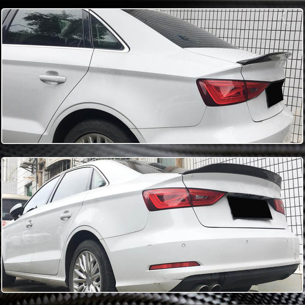 V7 Spoiler (for Sedan, Carbon) for Audi A3 2012-2020 - image 3