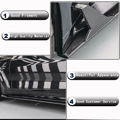V6 Side Skirt Extensions (for G80, Carbon) for BMW 3 Series G20/21 2018- - image 3