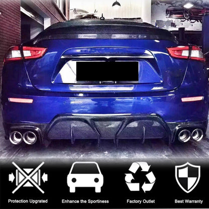 Rear bumper diffuser (for Base/S/S Q4 2014-2017, Carbon) for Maserati Ghibli 2013-2023 - image 3