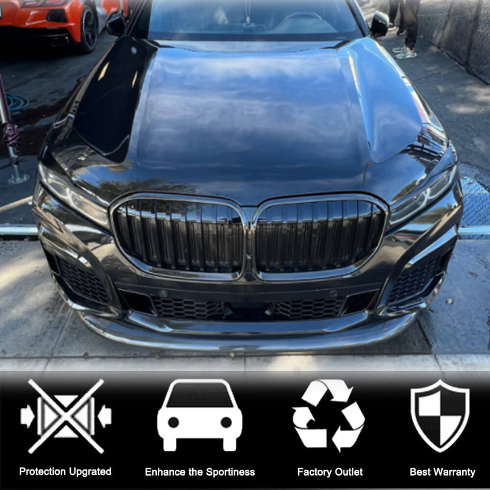 Front Bumper Lip V1 for M-Sport 2019-2022 Carbon for BMW 7 Series G11/G12 2015-2022 - image 3