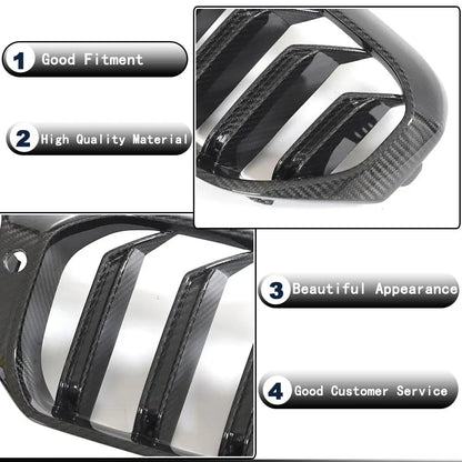 M-Look V1 Grilles (2021-2023, Dry Carbon) for BMW 5 Series G30/G31 2017-2023 - image 3