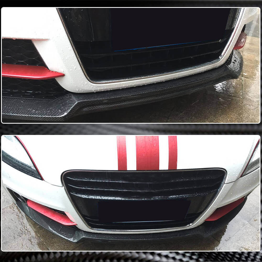 Front Bumper Lip V2 (Carbon) for Audi ТТ 2006-2014 - image 3