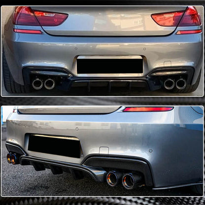 Rear Bumper Diffuser Carbon Fiber V1 (M-Sport) for BMW 6 F12/F13/F06 2011-2015 - image 3