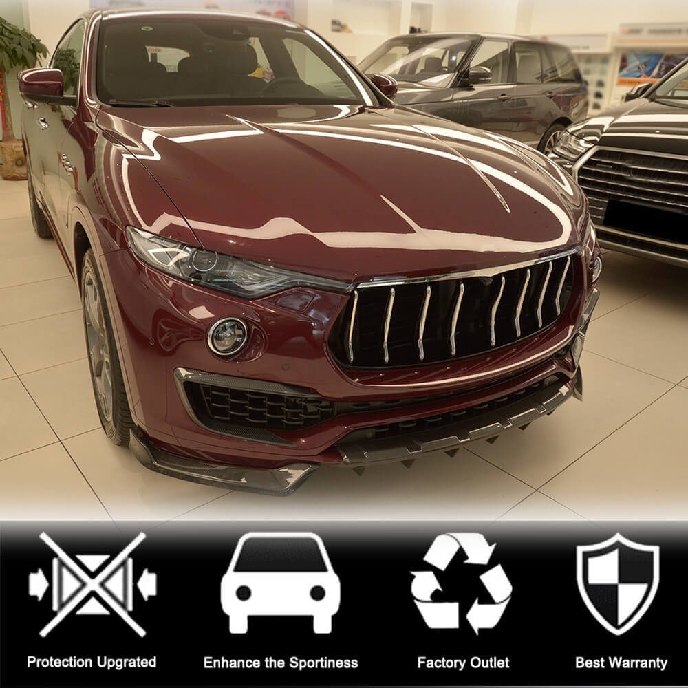 Front Bumper Lip V1 Add-on (for Base/S, Carbon) for Maserati Levante 2016- - image 3