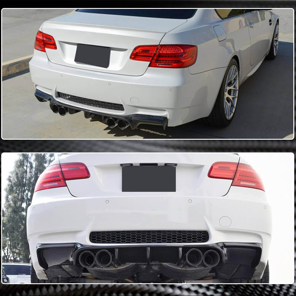 Rear Bumper Diffuser Carbon Fiber V4 (for E92/E93 M3) for BMW 3 series E-90/91/92/93 2005-2011 - image 3