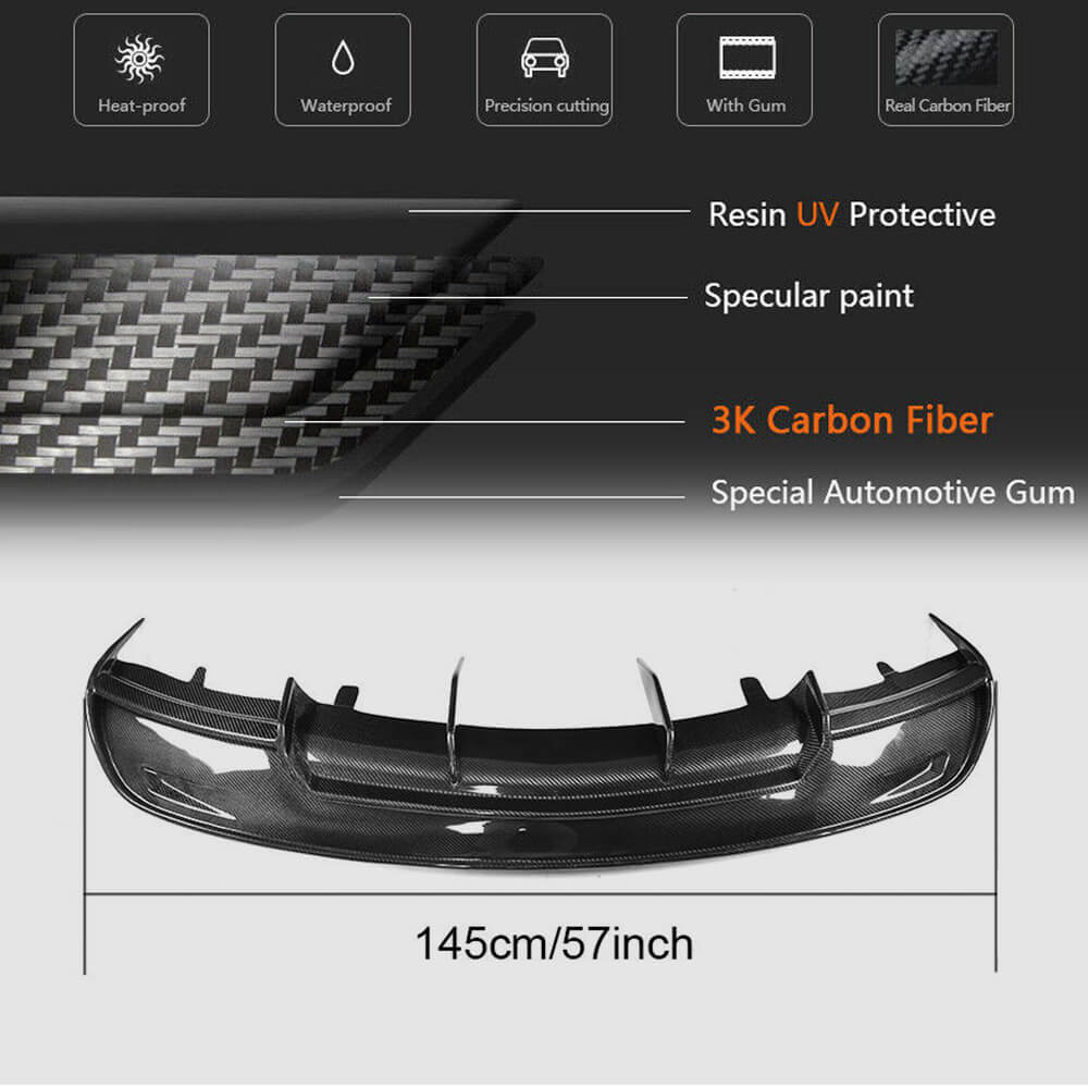 Rear Bumper Diffuser Carbon Fiber V1 for Tesla Model S - image 3