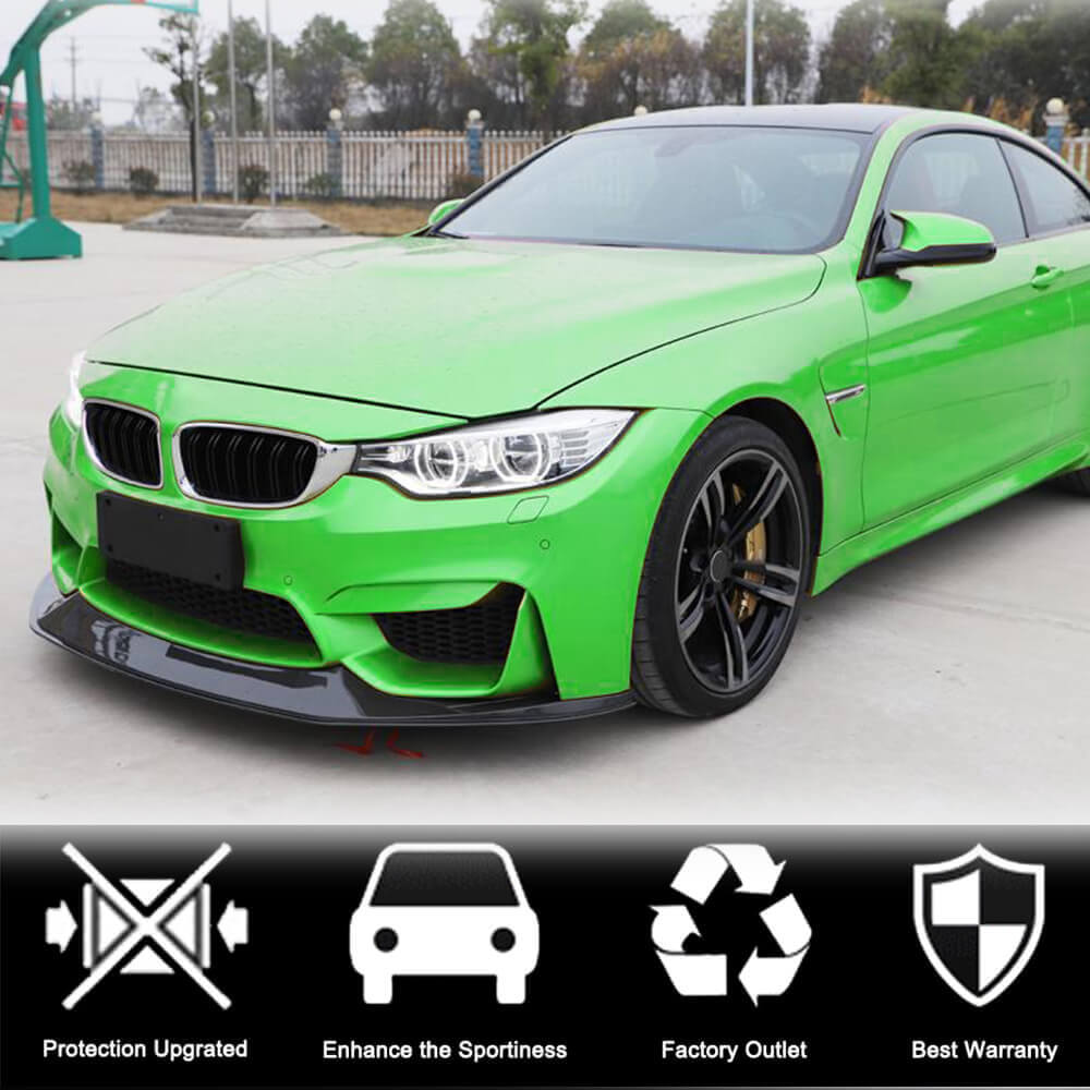 Front Bumper Lip Carbon Fiber V7 (for F82/F83) for BMW 4 series F-32 2012-2020 - image 3