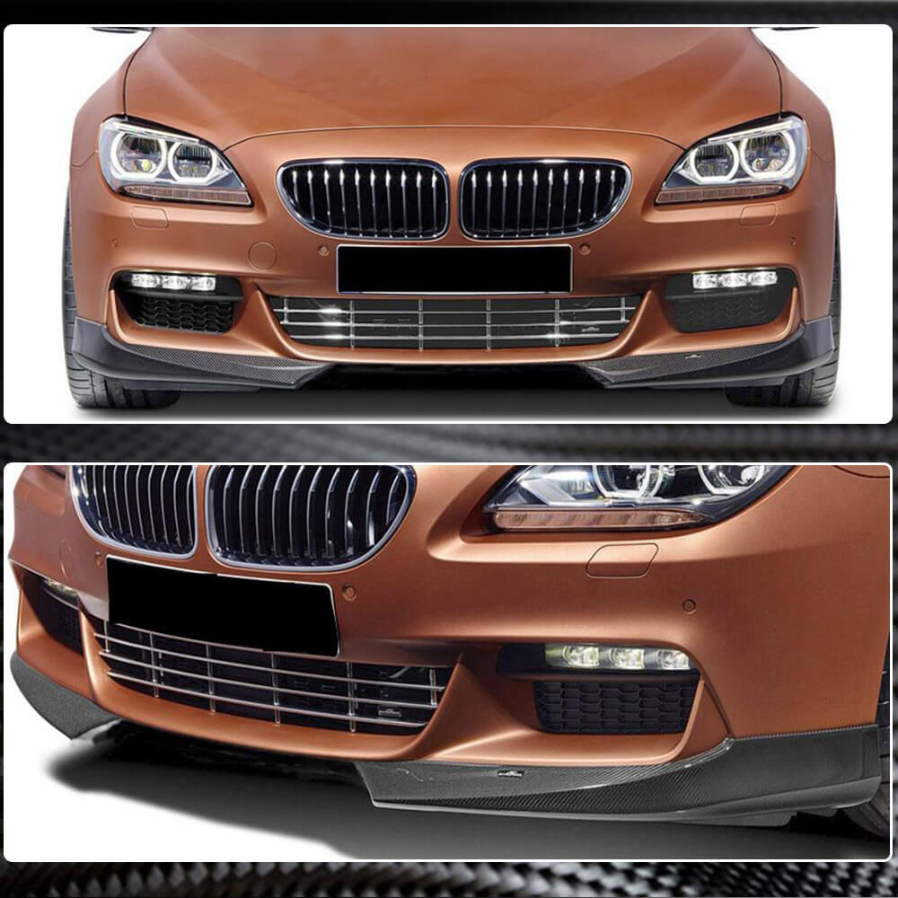 Front Bumper Lip Flap V1 (for M-Sport, Carbon) for BMW 6 Series F12/F13/F06 2011-2018 - image 3