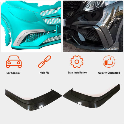 Covers on the front bumper (for GLE63 AMG, Carbon) for Mercedes GLE coupe C292 2015-2019 - image 3