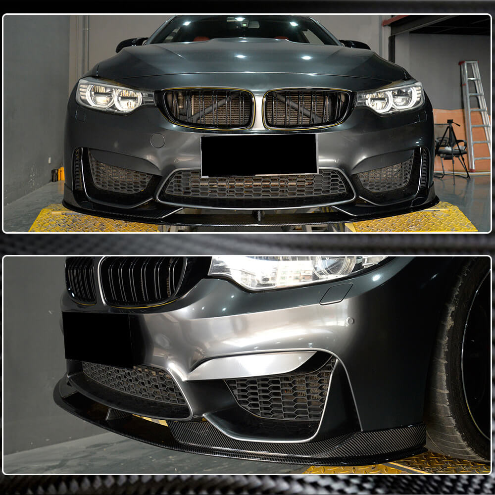 Front Bumper Lip V3 for F82/F83, Carbon for BMW 4 Series F-32 2012-2020 - image 3