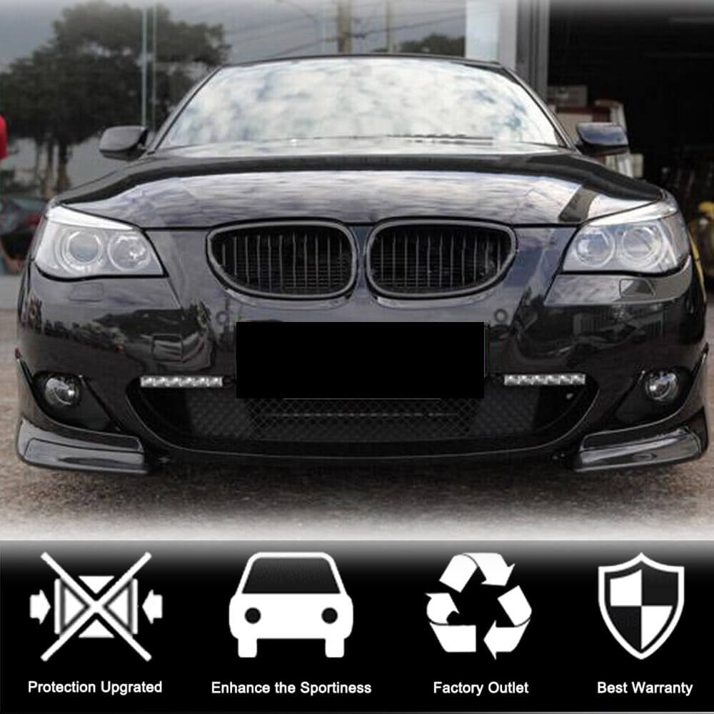 Front Bumper Flap Extensions (for M-Sport, Carbon) for BMW 5 Series E60/E61 2003-2010 - image 3
