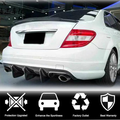 Rear Bumper Diffuser V1 for AMG SD 2008-2011, Carbon for Mercedes C-class W204 2007-2015 - image 3