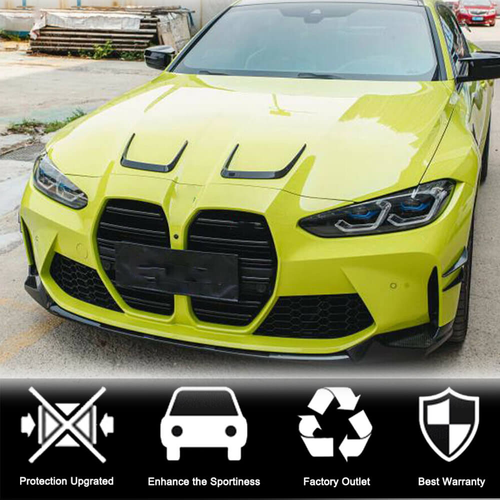 Engine Hood Air Vent Covers Dry Carbon Fiber (2021+) for BMW 4 series G22/23/26 2020- - image 3