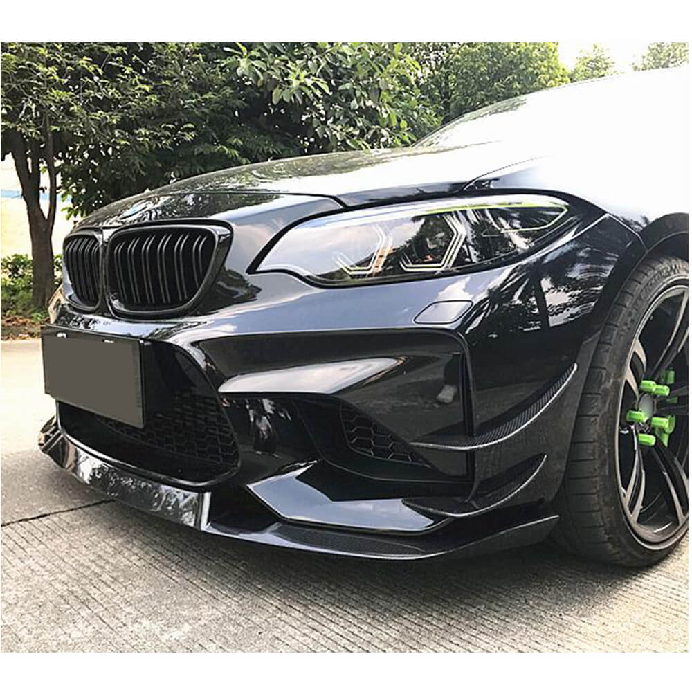 Front Bumper Lip V5 (for F87 M2, Carbon) for BMW 2 Series F22/23 2014-2021 - image 3