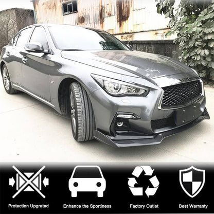 Lip V2 front bumper cover (for Q50 Sport 2018-2022, Carbon) for Infiniti Q50/Q60 2013-2024 - image 3
