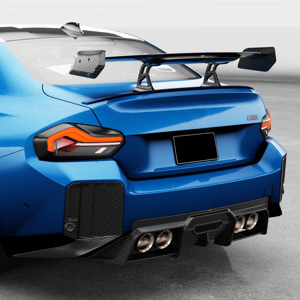 Rear Bumper Diffuser V2 (for G87, Carbon) for BMW 2 Series G42 2021- - image 3