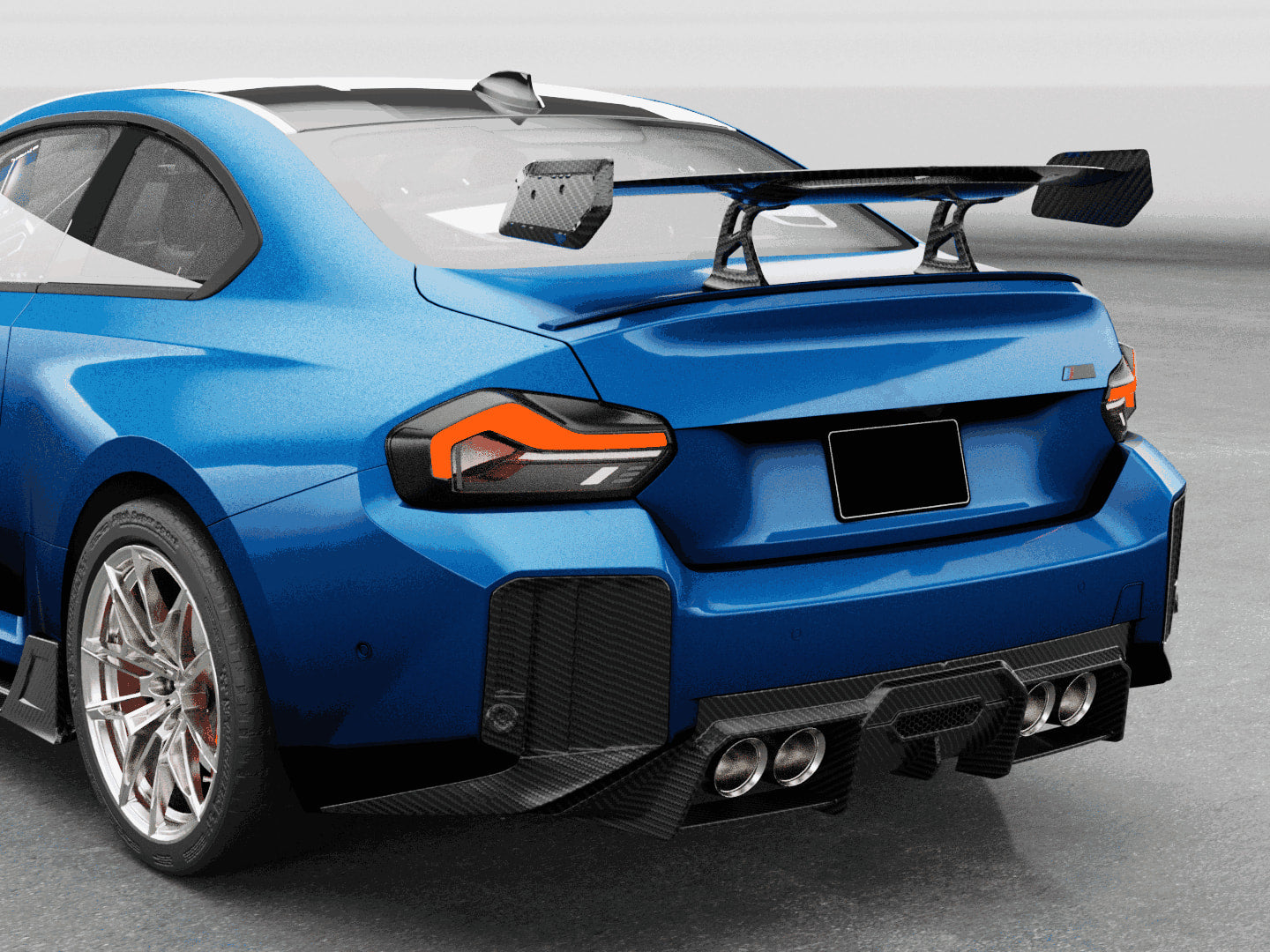 Rear Bumper Splitters V1 (for G87, Carbon) for BMW 2 Series G42 2021- - image 3