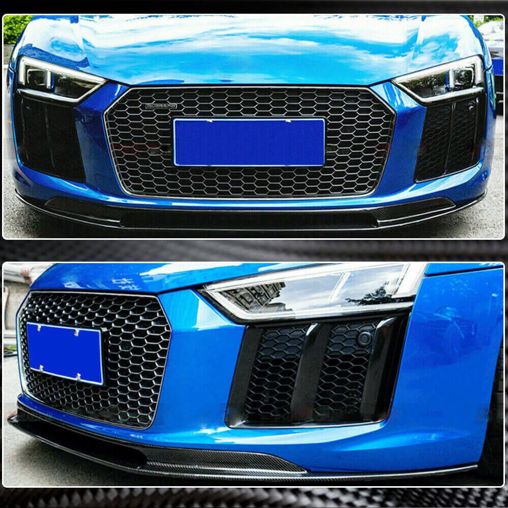 Front Bumper Lip V2 (2015-2020, Carbon) for Audi R8 2015- - image 3