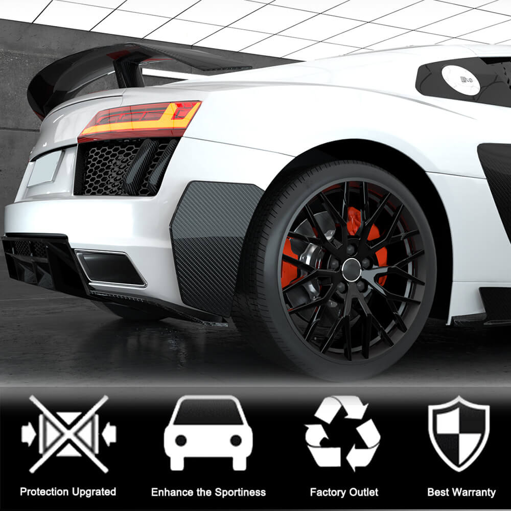 Rear bumper covers (2015-2020, Carbon) for Audi R8 2015- - image 3