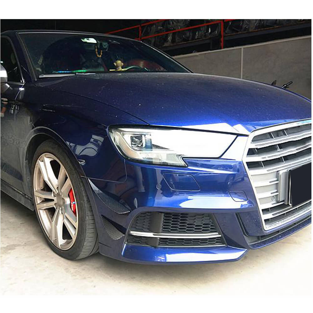 Front bumper lip (for S-Line Sedan 2017-2020, Carbon) for Audi A3 2012-2020 - image 3